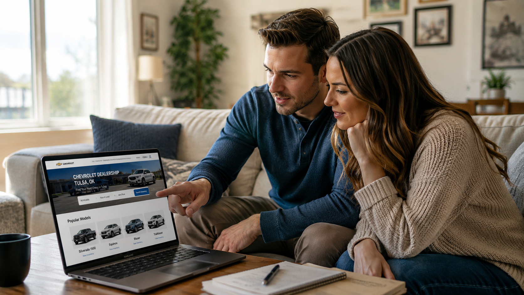 Indiana shoppers comparing Ford vehicles together at Family Ford of Bluffton